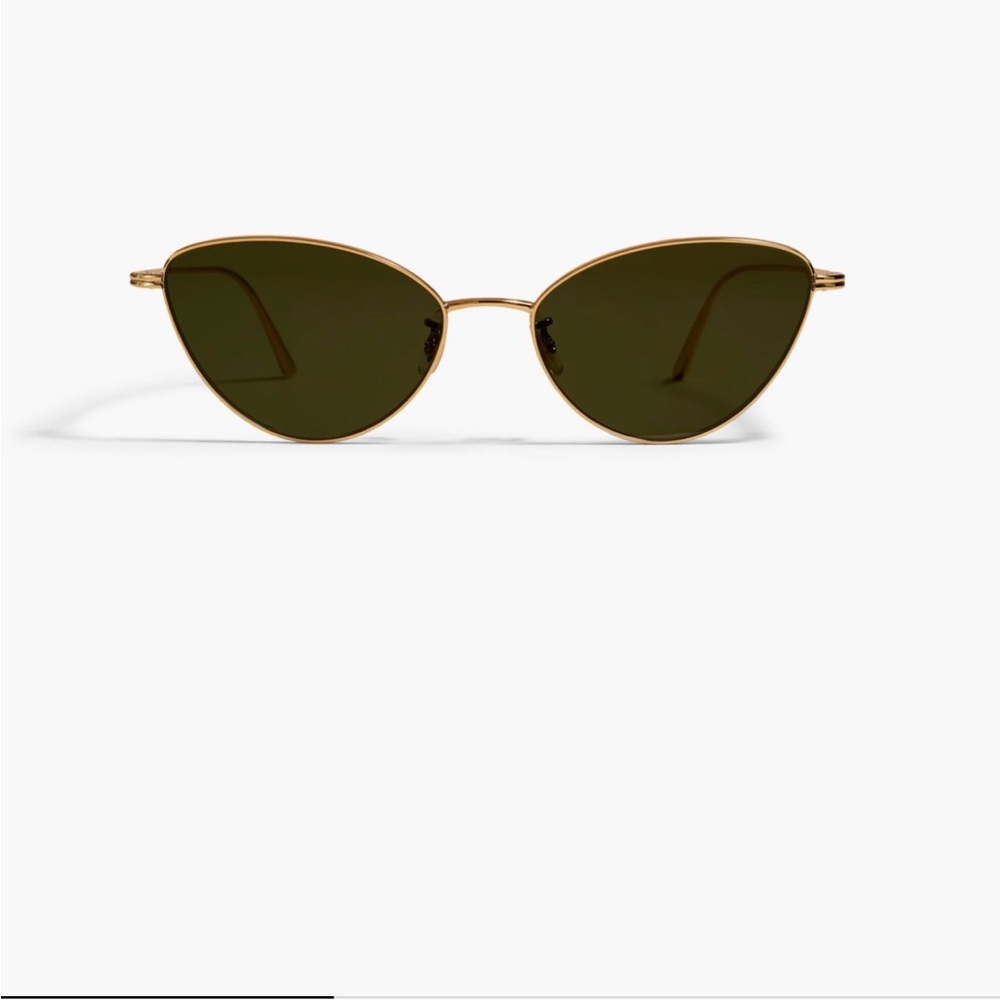 KHAITE Gold Cat-Eye Sunglasses